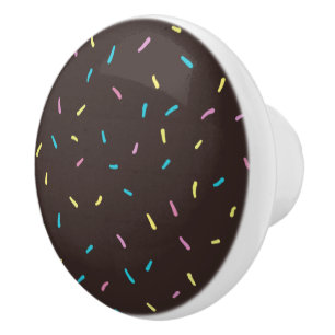 Sweet Sprinkles Ceramic Knob (Chocolate Brown)