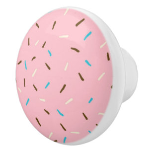 Sweet Sprinkles Ceramic Knob (Strawberry Pink)