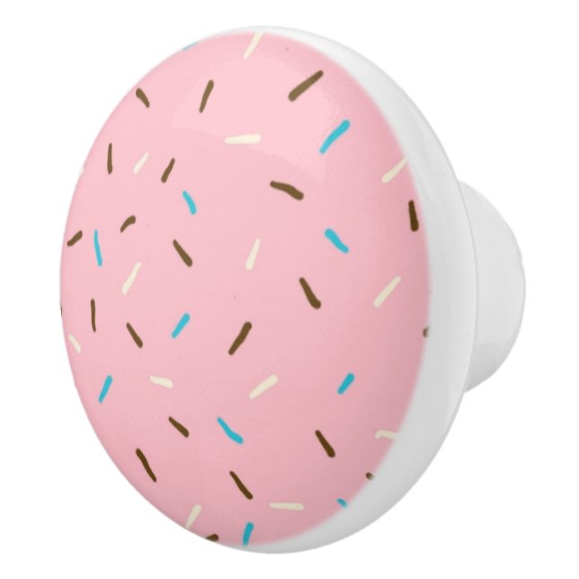 Sweet Sprinkles Ceramic Knob (Strawberry Pink) (Right)