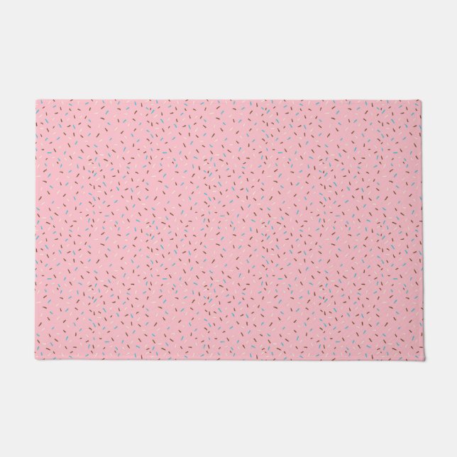 Sweet Sprinkles Door Mat (Strawberry Pink) (Front)