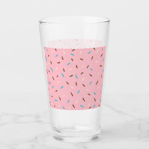 Sweet Sprinkles Glass Tumbler (Strawberry Pink)