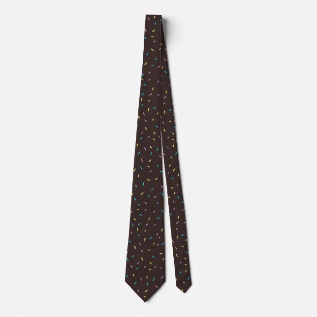 Sweet Sprinkles Neck Tie (Chocolate Brown) (Front)