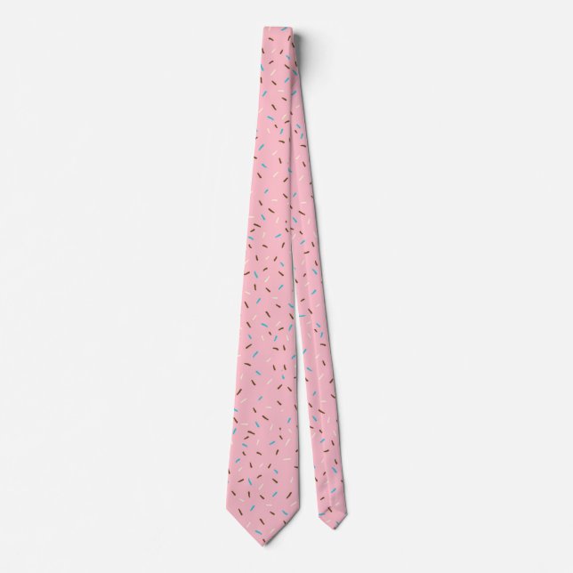 Sweet Sprinkles Neck Tie (Strawberry Pink) (Front)
