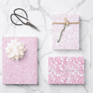 Sweet Sprinkles Sweet Pinks Wrapping Paper Sheet