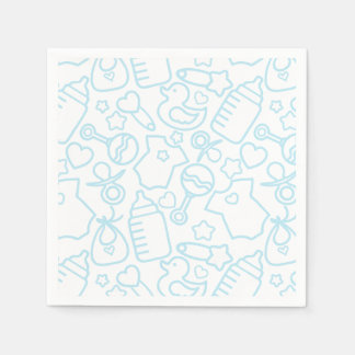 Sweet Sprinkles White Blue Napkin