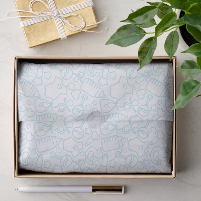 Sweet Sprinkles White Blue Tissue Paper (Gift)