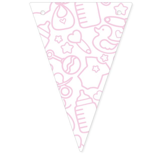 Sweet Sprinkles White Pink Bunting (First Flag)