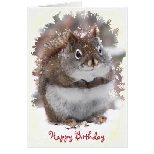 Sweet Squirrel Birthday | Zazzle