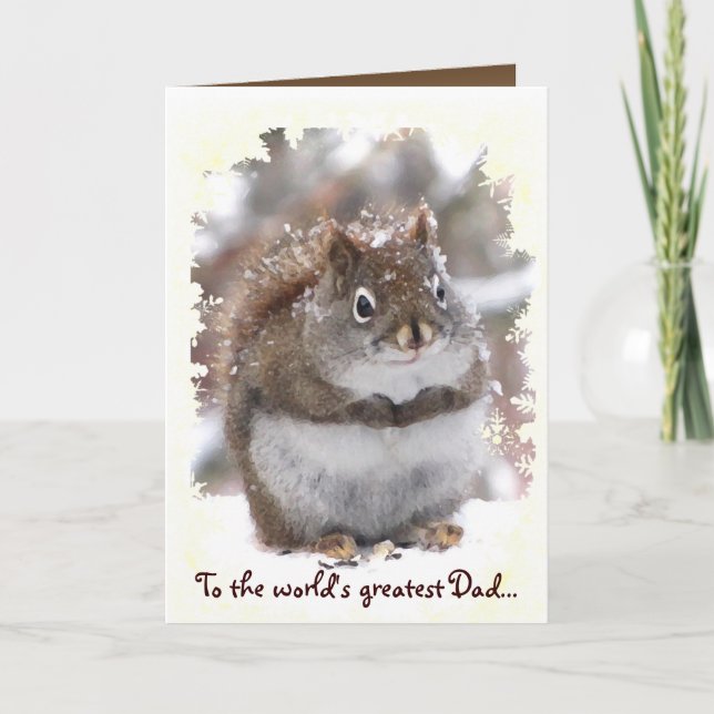 Sweet Squirrel Fathers Day Card (Front)