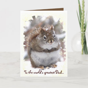 Sweet Squirrel Fathers Day Card