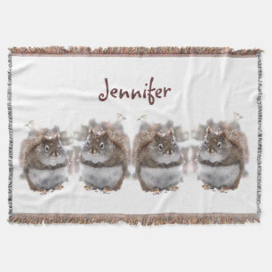 Sweet Squirrels Throw Blanket