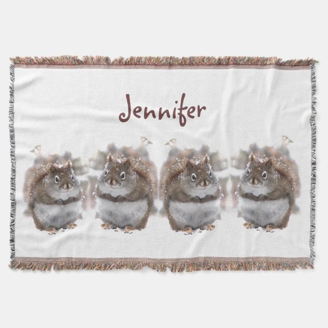 Sweet Squirrels Throw Blanket (Front)