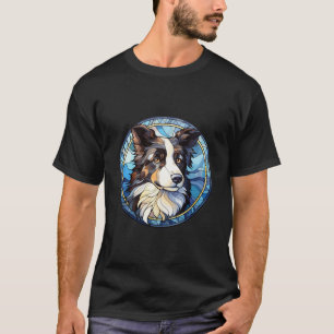 Sweet Stained Glass Australian Shepherd Dog T-Shirt