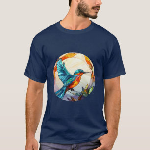 Sweet Stained Glass Hummingbirds T-Shirt