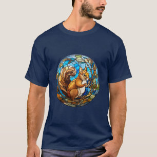Sweet Stained Glass Squirrel T-Shirt