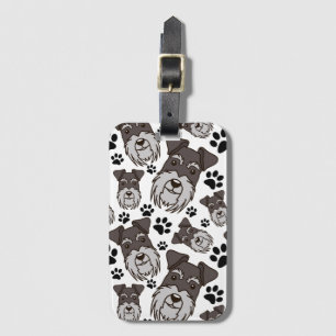 Sweet Standard Schnauzer Miniature Pet Puppy Dog Luggage Tag