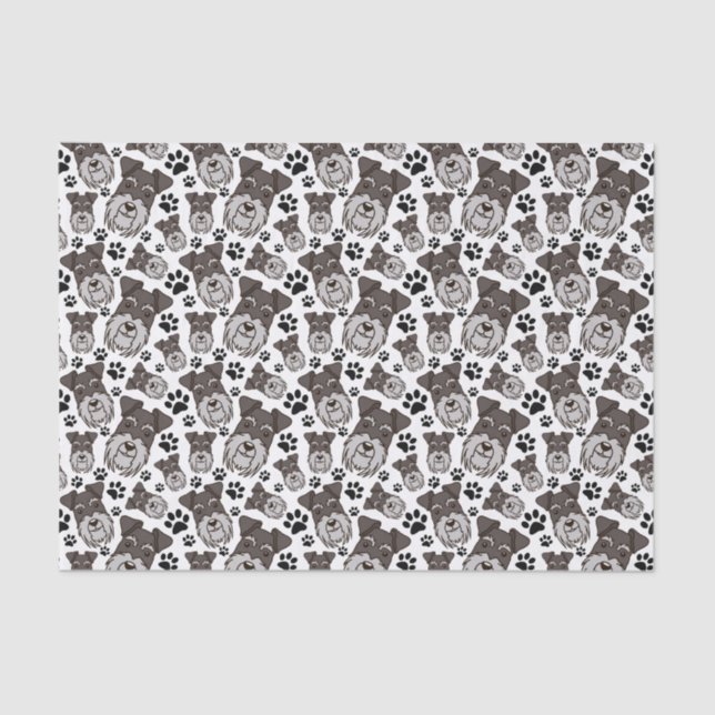 Sweet Standard Schnauzer Miniature Pet Puppy Dog Tissue Paper (Front)