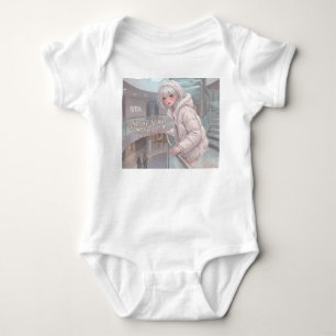 Sweet Stellar Angel: Silver Hair Anime Girl Baby & Bodysuit