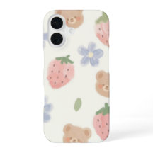 Sweet Strawbear Charm Phone Case for Iphone