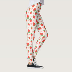 Sweet Strawberries & Hearts Leggings