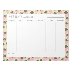 Sweet Strawberries Weekly Planner Notepad