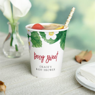 Sweet Strawberry Baby Shower Paper Cups