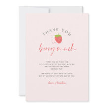 Sweet Strawberry Berry Much Script Birthday