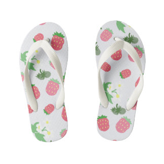 Sweet Strawberry Blue. Kid's Flip Flops