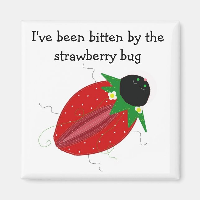 Sweet Strawberry Bug Magnet (Front)