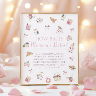 Sweet Strawberry Dessert How Big Mommys Belly Poster