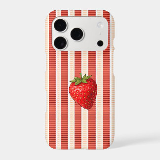 Sweet Strawberry on Red and Cream Stripes