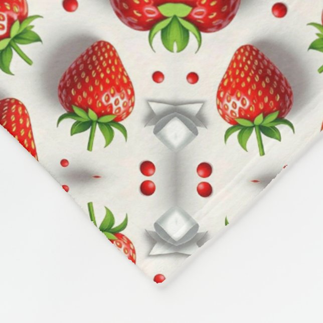 Sweet Strawberry Pattern Blanket (Corner)