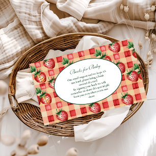 Sweet Strawberry Picnic Books for Baby Enclosure Card