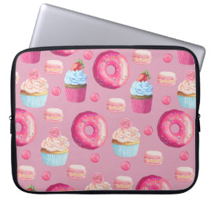 Sweet Strawberry Pink Treats Laptop Sleeve