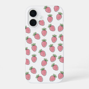 Sweet Strawberry Print iPhone 16 Case