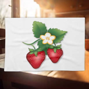 Sweet Strawberry Shortcake Tea Towel