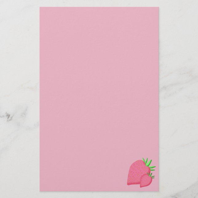 Sweet Strawberry Stationery (Front)