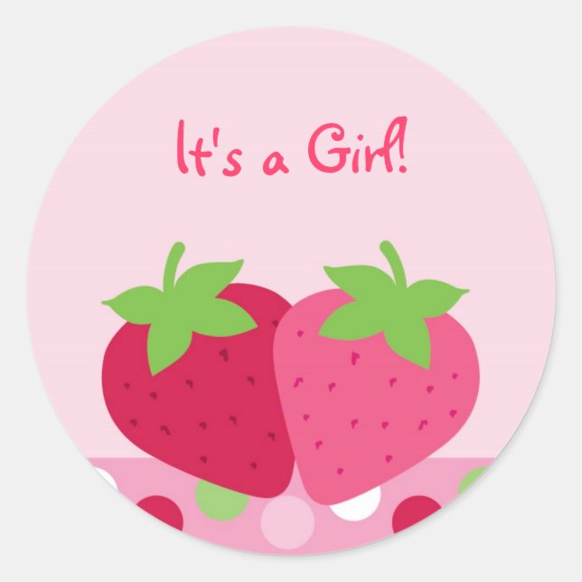 Sweet Strawberry Stickers Envelope Seals (Front)