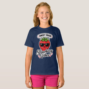 Sweet Strawberry Vibes Girls T-Shirt