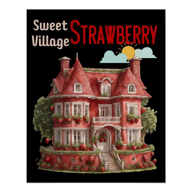Sweet Strawberry Village Poster (Front)