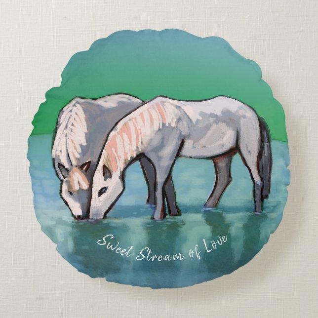 Sweet Stream of Love Throw Pillow (Front)