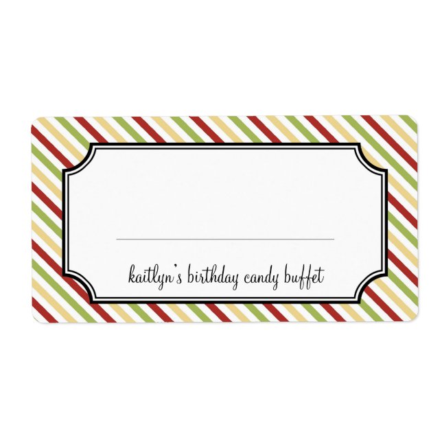 Sweet stripes candy buffet holiday (Front)