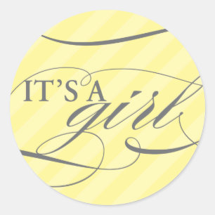 Sweet Stripes - It's a Girl Sticker