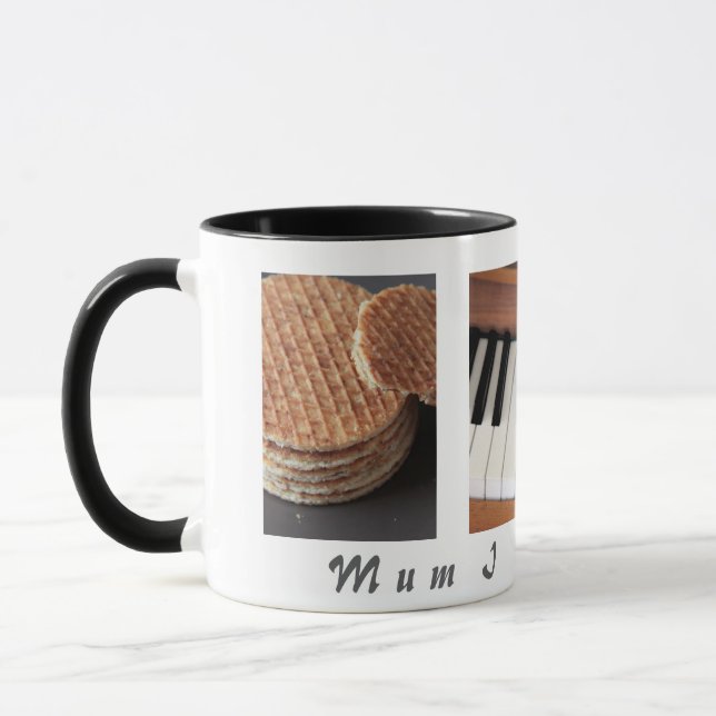 Sweet Stroopwafel Piano Mug — Gift for Mum (Left)