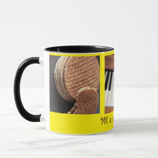 Sweet Stroopwafel Piano Mug — Gift for Mum (Left)