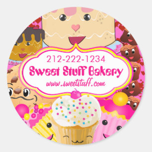 Sweet Stuff Candy Cake Cookies and Cupcake Sticker