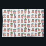 Sweet succulents cacti watercolor kitchen towel<br><div class="desc">Decorate your kitchen with this fun watercolor succulents dish towel. Makes a great housewarming or wedding gift! 
You can customise it and add text too.
Check my shop for lots more colours and patterns!</div>