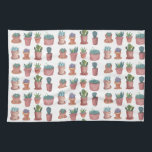 Sweet succulents cacti watercolor kitchen towel<br><div class="desc">Decorate your kitchen with this fun watercolor succulents dish towel. Makes a great housewarming or wedding gift! 
You can customise it and add text too.
Check my shop for lots more colours and patterns!</div>