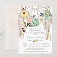 Sweet Succulents Dream Catcher Boho Baby Shower