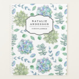 Sweet Succulents   Personalised Planner